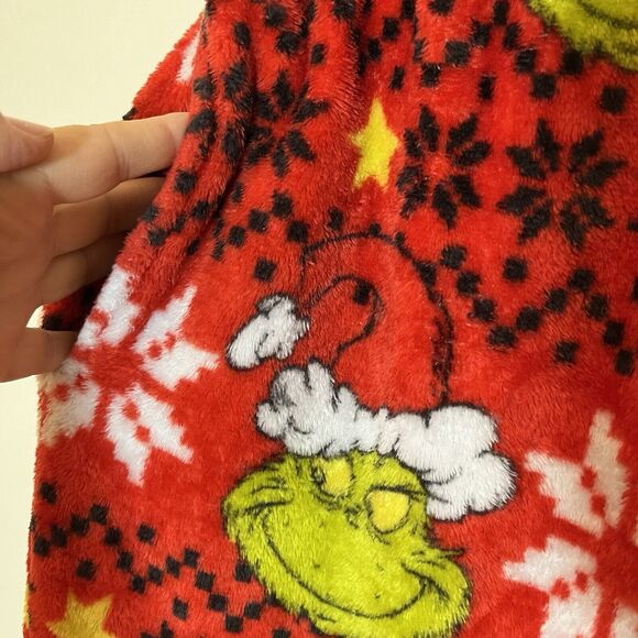 Dr Suess‎ The Grinch Pajama Pants Adult Large Red Bottom Drawstring Fleece - Picture 5 of 7